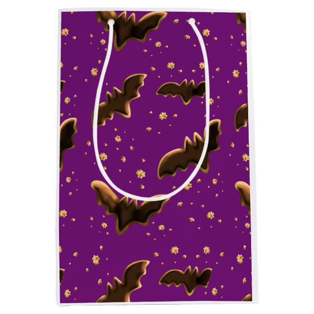 Sac Cadeau Moyen Bats et miettes à biscuits (Devant)