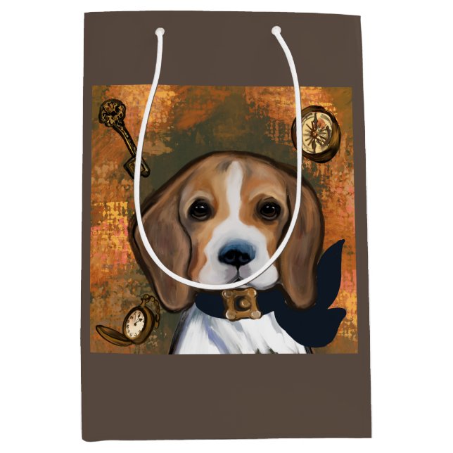 Sac Cadeau Moyen Beagle       (Devant)