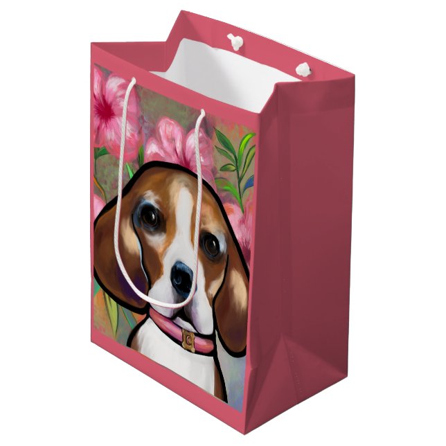 Sac Cadeau Moyen Beagle            (Devant Angle)