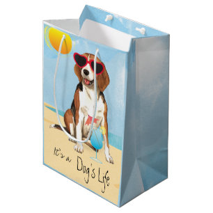 Sac Cadeau Moyen Beagle d'été