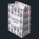 Sac Cadeau Moyen Beaker & Test Tube Science Thème Anniversaire<br><div class="desc">Sac cadeau avec un dessin mignon d'un tube d'essai et d'un bécher. Parfait pour les types scientifiques.</div>