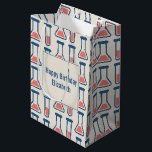 Sac Cadeau Moyen Beaker & Test Tube Science Thème Anniversaire<br><div class="desc">Sac cadeau avec un dessin mignon d'un tube d'essai et d'un bécher. Parfait pour les types scientifiques.</div>