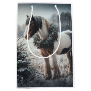 Sac Cadeau Moyen Beau Cheval Brown Equestre Animal Love