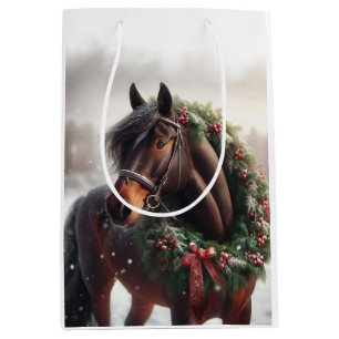 Sac Cadeau Moyen Beau Cheval Brown Equestre Animal Love