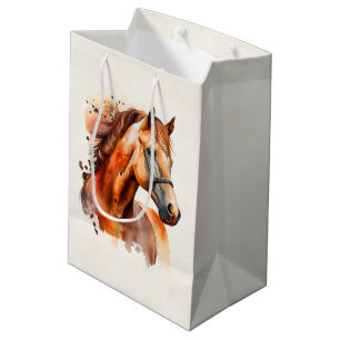 Sac Cadeau Moyen Beau Sorrel Horse Portrait