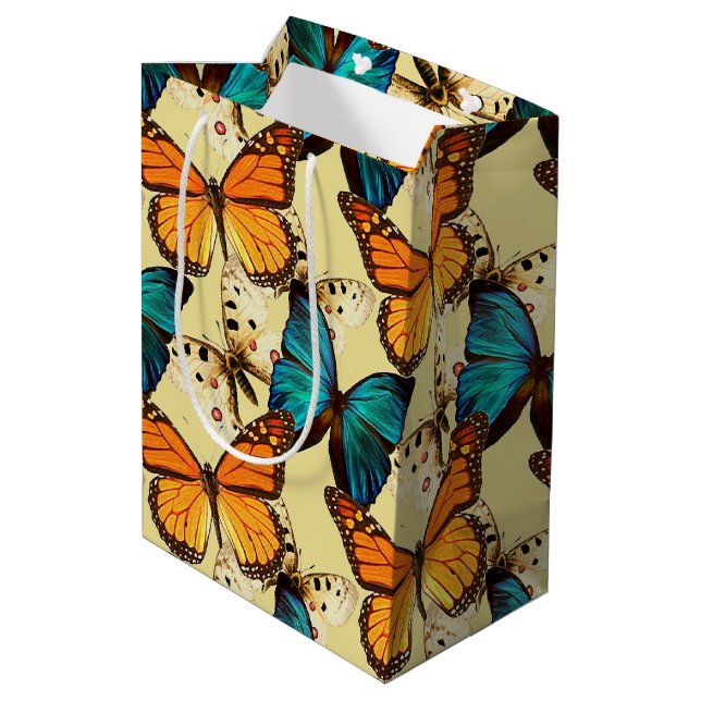 Sac Cadeau Moyen Beaux papillons (Dos Angle)