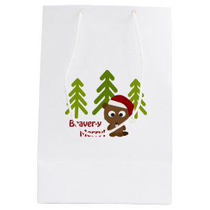 Sac Cadeau Moyen Beaver-y Joyeux ! Beaver de Noël