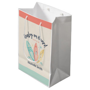 Sac Cadeau Moyen Bébé à Bord Baby Shower Planche de Surf