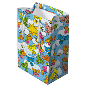 Sac Cadeau Moyen Bébé Animaux Arrière - plan