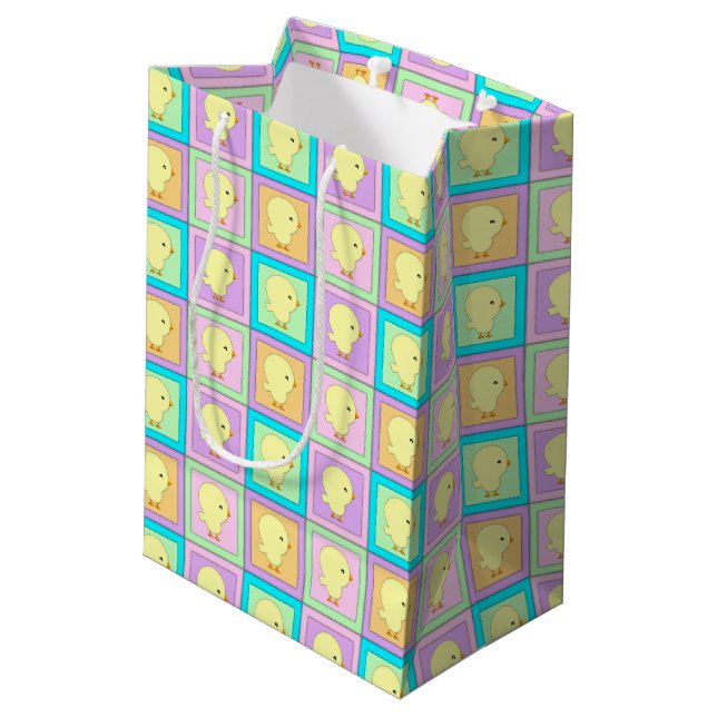 Sac Cadeau Moyen Bébé Bloc Chicks-Sac cadeau M (Dos Angle)