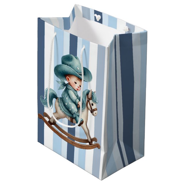 Sac Cadeau Moyen Bébé Cowboy (Devant Angle)