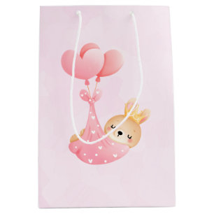 Sac Cadeau Moyen Bébé mignon dans une couverture de coeur