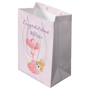 Sac Cadeau Moyen Bébé mignon dans une couverture de coeur