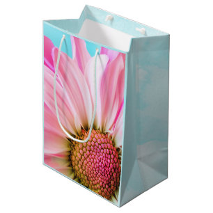 Sac Cadeau Moyen Belle Fleur rose Gros plan Photo