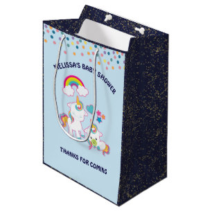 Sac Cadeau Moyen Belle Unicornes Blancs Magique Mama & Baby Merci