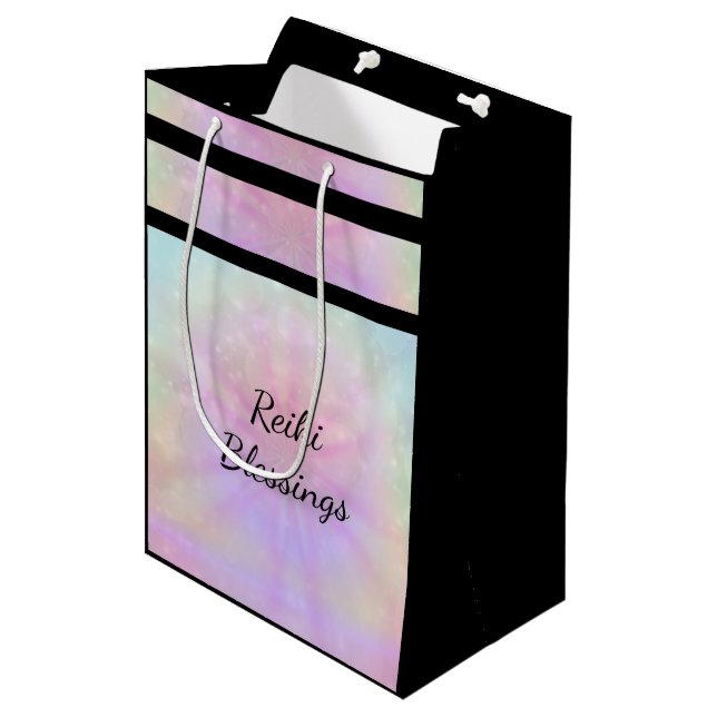 Sac Cadeau Moyen Bénédiction de Reiki (Devant Angle)