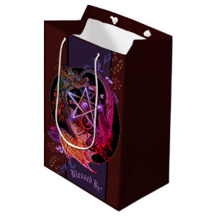 Sac Cadeau Moyen Béni Soit Art Nouveau Pentacle Dragon Moyen Gif