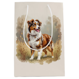 Sac Cadeau Moyen Berger Australien Merle Rouge Aussie