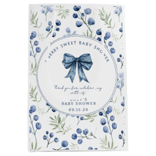 Sac Cadeau Moyen Berry Sweet Baby shower Blueberry Bow Carré