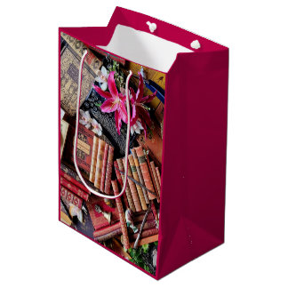 Sac Cadeau Moyen Bibliophile Machine à Écrire Vintage