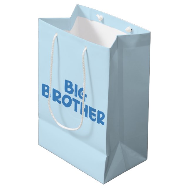 Sac Cadeau Moyen Big Brother Typographie Moids Texte (Devant Angle)
