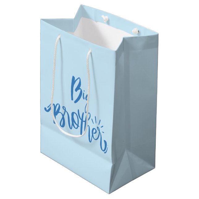 Sac Cadeau Moyen Big Brother Typographie Moids Texte (Devant Angle)