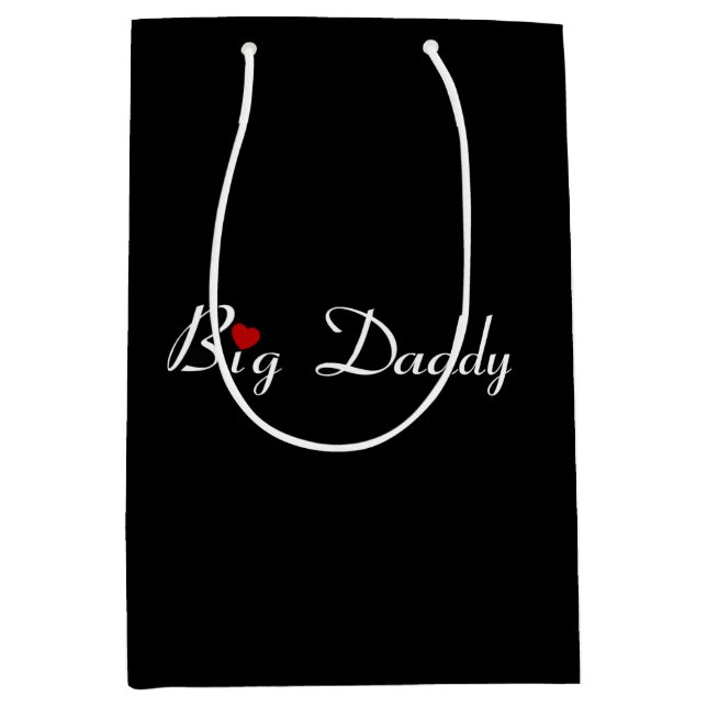 Sac Cadeau Moyen Big Daddy avec Red Heart (Devant)