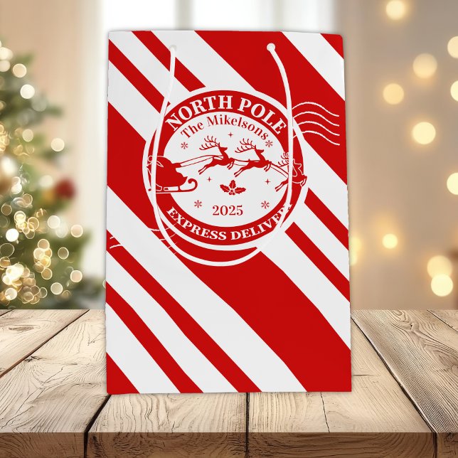 Sac Cadeau Moyen Billet de Noël du Polar Express (Créateur téléchargé)