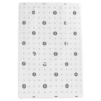 Sac Cadeau Moyen Bitcoin Polka Dots Gift Bag (Medium)