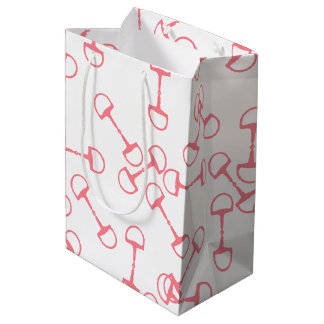 Sac Cadeau Moyen Bits équestres rose