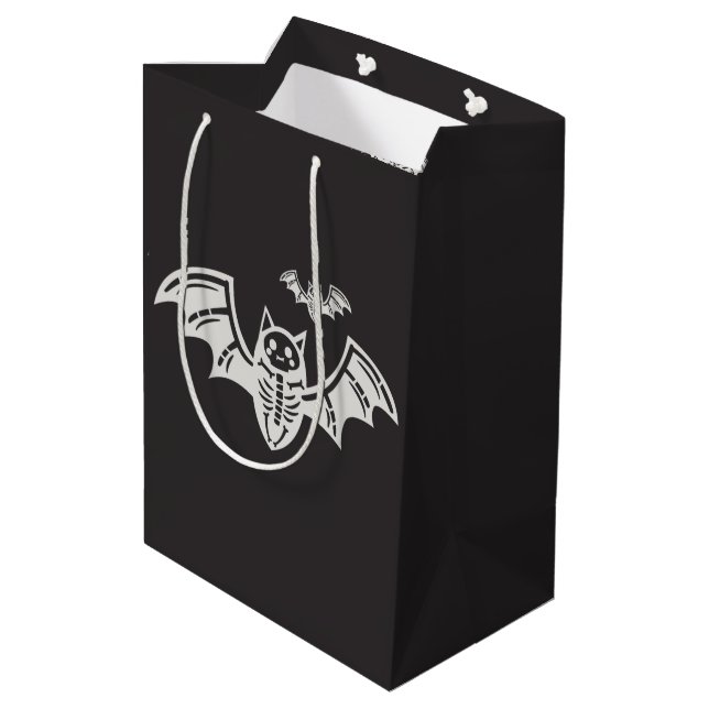 Sac Cadeau Moyen Black Elagant Halloween Party (Dos Angle)