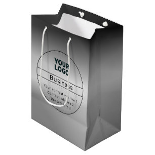 Sac Cadeau Moyen Black Grey Ombre & Business/Brand Coordonnées