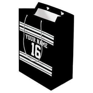 Sac Cadeau Moyen Black White Team