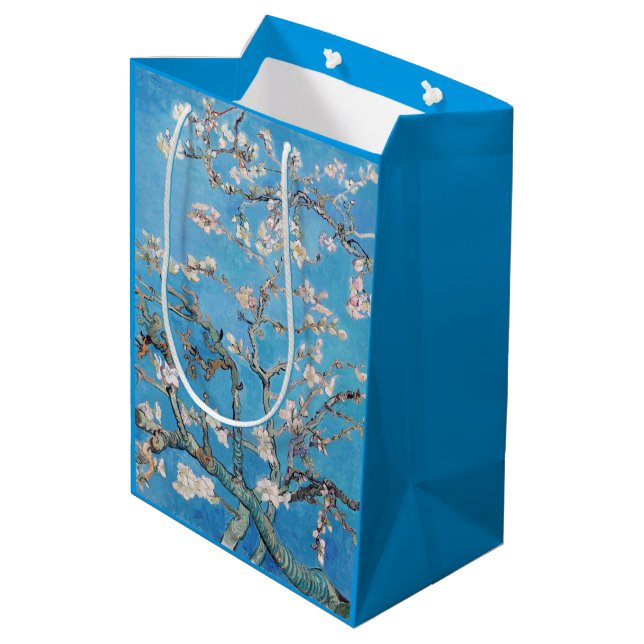 Sac Cadeau Moyen Bleu Vincent van Gogh Art Peinture (Dos Angle)