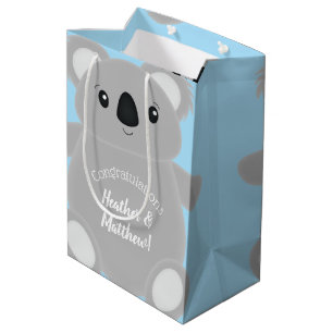 Sac Cadeau Moyen Blue Koala Bear Baby shower