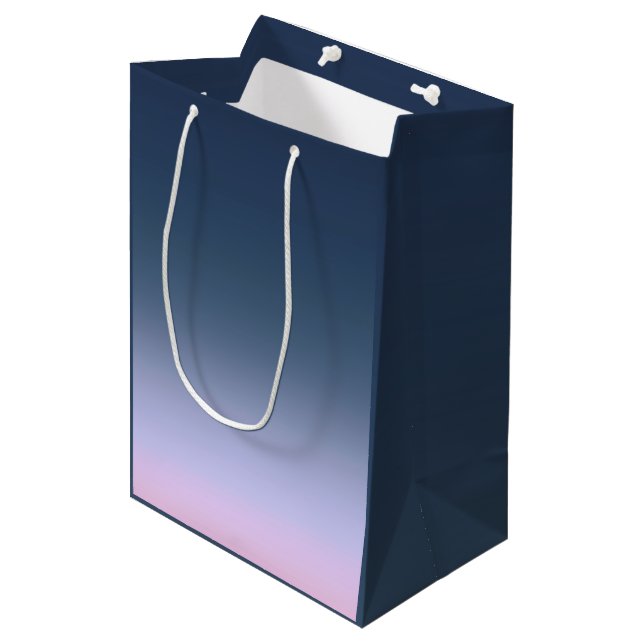 Sac Cadeau Moyen Blue-pink ombre (Devant Angle)