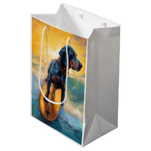 Sac Cadeau Moyen Bluetick Coonhound Beach Plage Plage de surf Peint