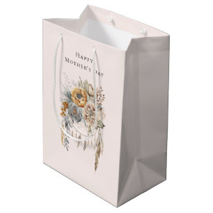 Sac Cadeau Moyen Boho Flowers and Dreamcatcher - Fête des mères