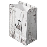 Bois Rustique Ancre de Plage Côtière Floral Vintag