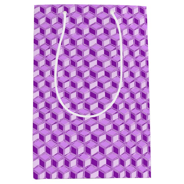 Sac Cadeau Moyen Boîtes Chrome 3-d - violet violet (Devant)
