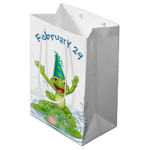 Sac Cadeau Moyen Bond Année Anniversaire Grenouille