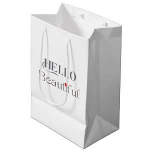 Sac Cadeau Moyen BONJOUR Beau, Cadeau Romantique pour Elle