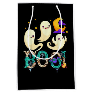 Sac Cadeau Moyen Boo ! Halloween mignon fantôme Éffrayant Halloween