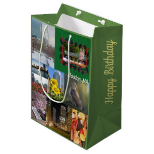Sac Cadeau Moyen Boston, Massachusetts Photo Collage