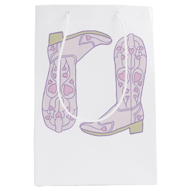 Sac Cadeau Moyen Bottes Cowboy mignonnes (Devant)