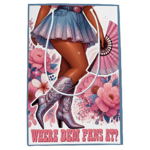 Sac Cadeau Moyen Bottes sur le Terrain Occidental Glam Cowgirl