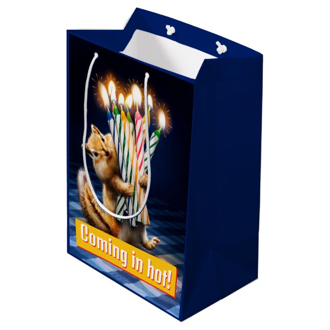 Sac Cadeau Moyen Bougies d'anniversaire de Tamia (Dos Angle)