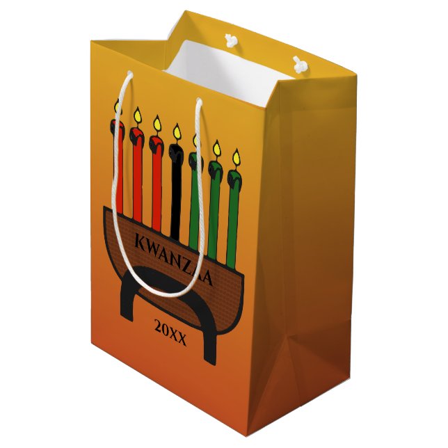 Sac Cadeau Moyen Bougies de Kwanzaa (Dos Angle)