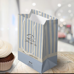 Sac Cadeau Moyen Boulangerie Bleue vintage Marque Logo d'affaires