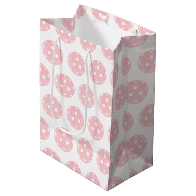 Sac Cadeau Moyen Boule en rose (Devant Angle)
